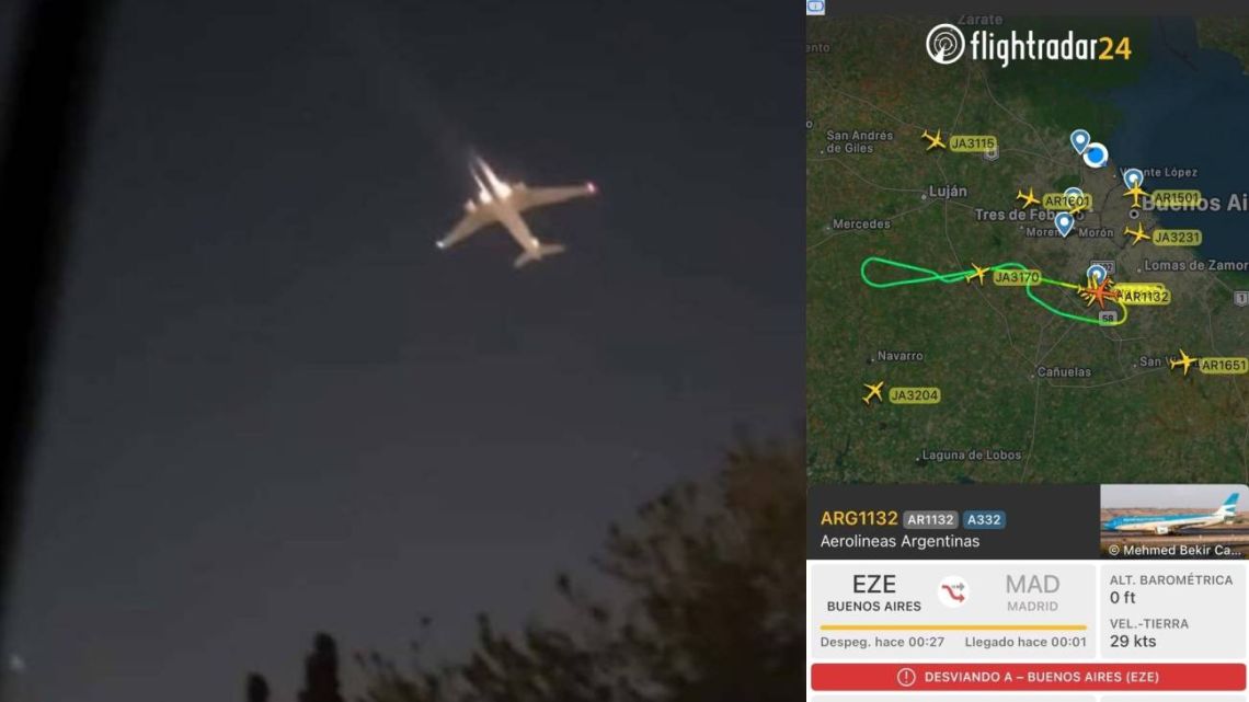 Un avión de Aerolíneas Argentinas vuelve a Ezeiza por una falla