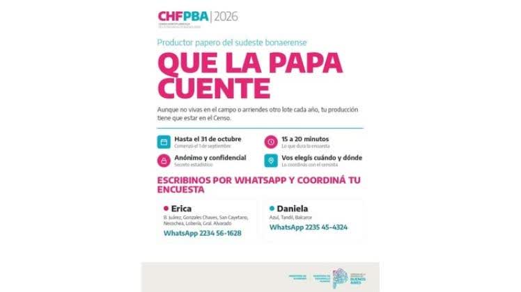 Convocan a productores de papa locales a completar el censo provincial