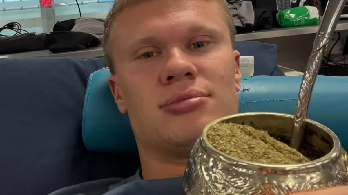 Erling Haaland comparte una foto tomando mate y agradece a futbolistas argentinos